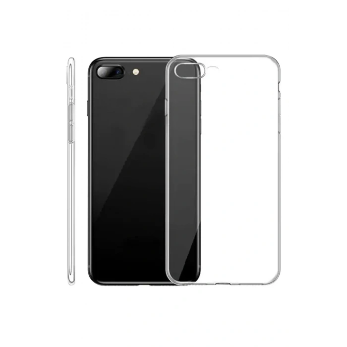 Mey İthalat®   iPhone 8 Plus Kılıf Lüx Şeffaf Silikon