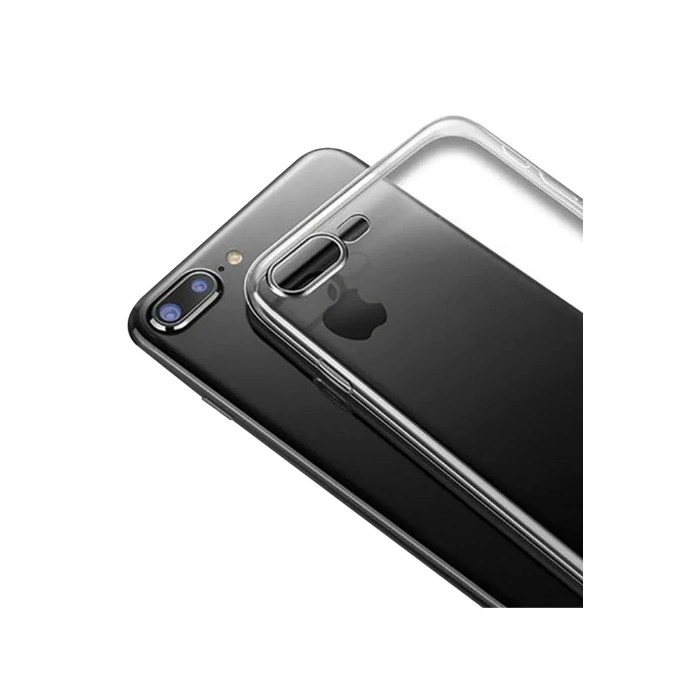 Mey İthalat®   iPhone 8 Plus Kılıf Lüx Şeffaf Silikon