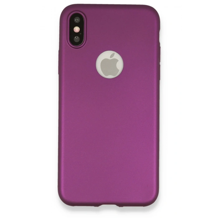 Mey İthalat®   iPhone X Kılıf First Silikon - Mürdüm