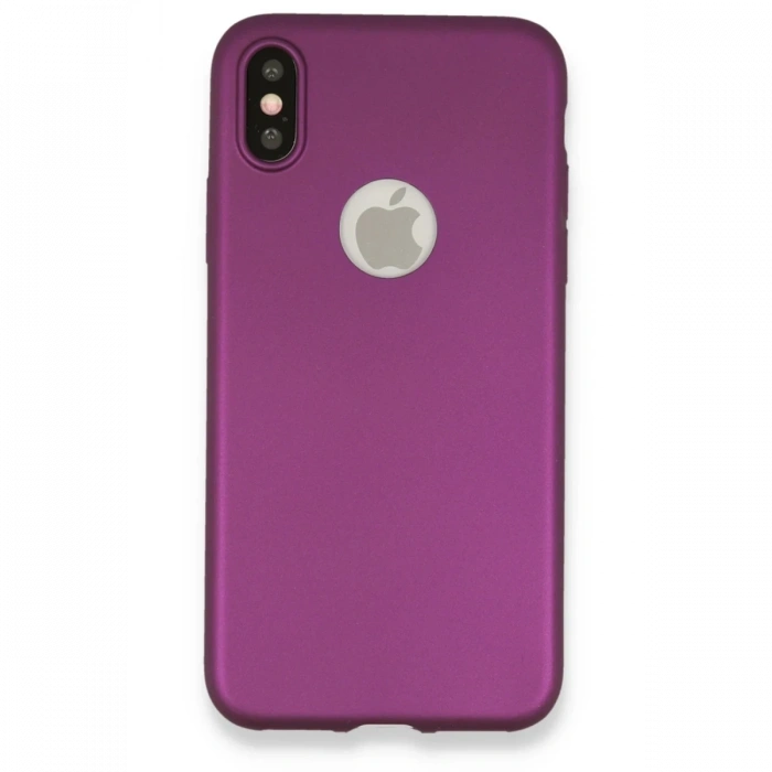 Mey İthalat®   iPhone X Kılıf First Silikon - Mürdüm