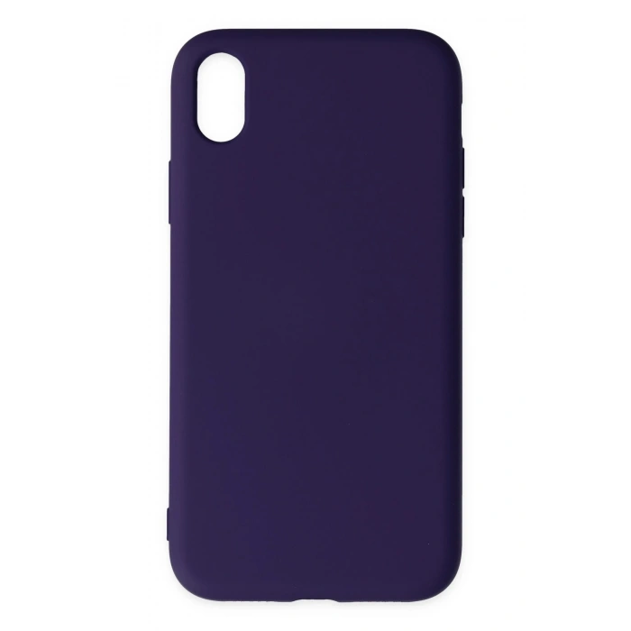 Mey İthalat®   iPhone XR Kılıf Nano içi Kadife Silikon - Mor