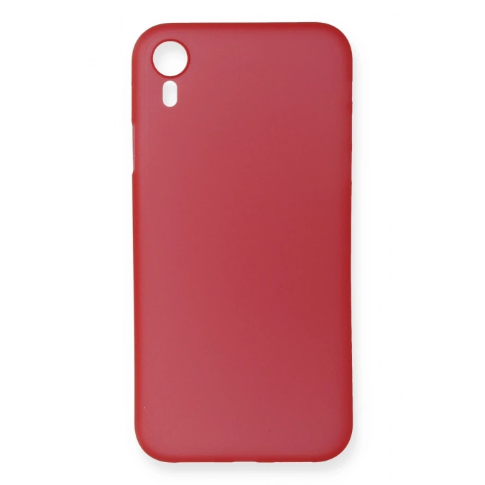 Mey İthalat®   iPhone XR Kılıf PP Ultra İnce Kapak - Kırmızı
