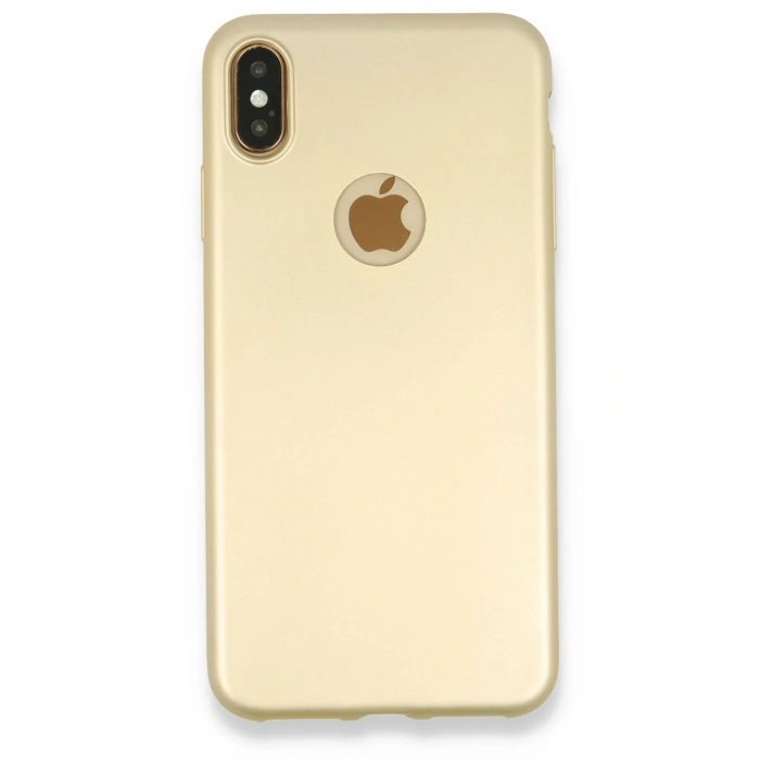 Mey İthalat®   iPhone XS Max Kılıf First Silikon - Gold