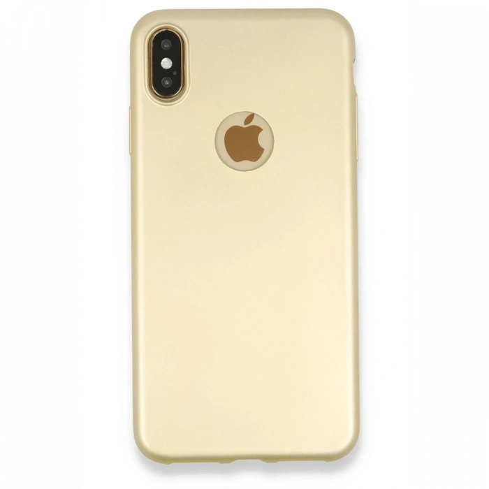 Mey İthalat®   iPhone XS Max Kılıf First Silikon - Gold