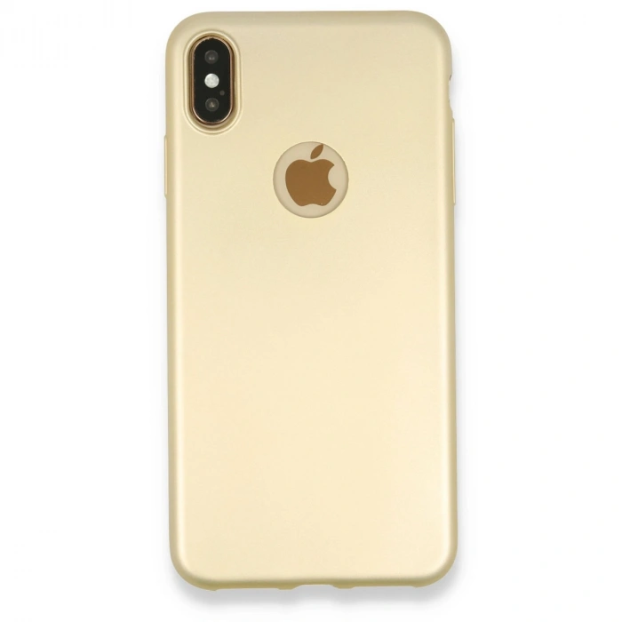 Mey İthalat®   iPhone XS Max Kılıf First Silikon - Gold