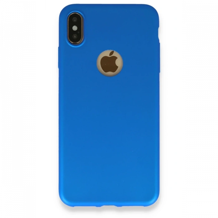 Mey İthalat®   iPhone XS Max Kılıf First Silikon - Mavi