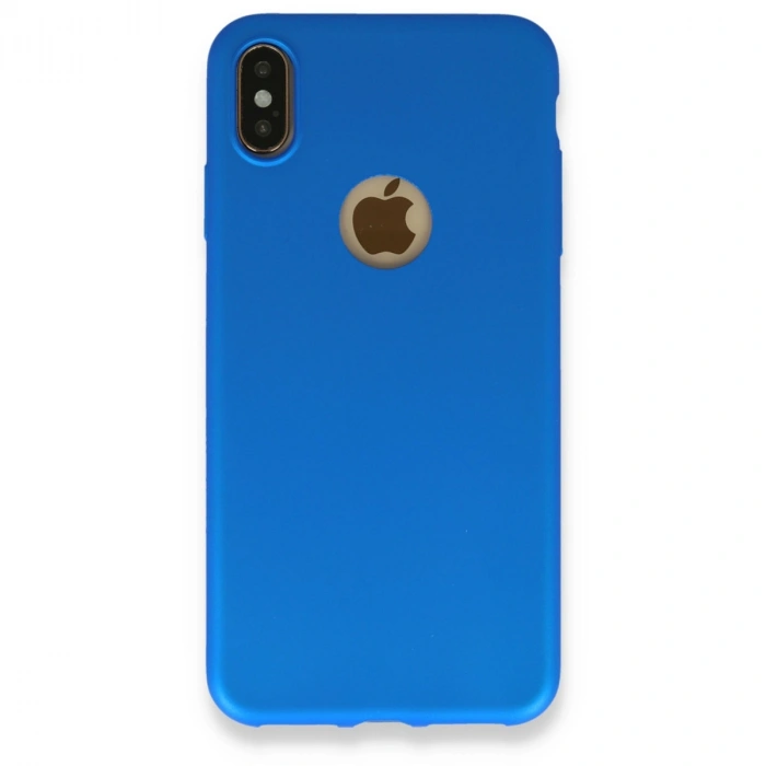 Mey İthalat®   iPhone XS Max Kılıf First Silikon - Mavi