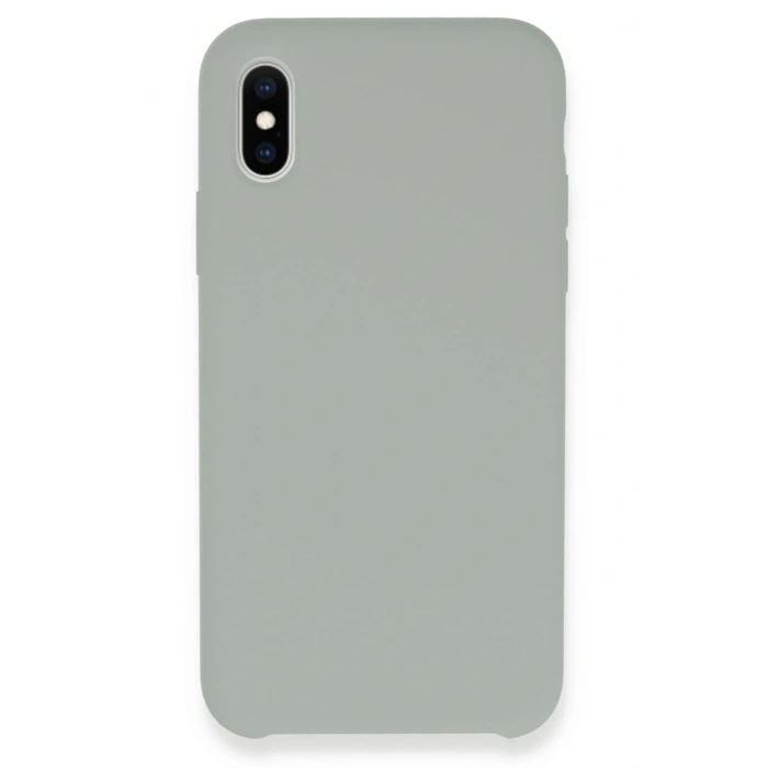 Mey İthalat®   iPhone XS Max Kılıf Lansman Legant Silikon - Açık Gri