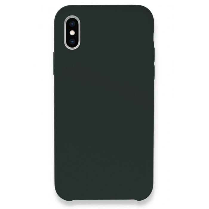 Mey İthalat®   iPhone XS Max Kılıf Lansman Legant Silikon - Koyu Yeşil