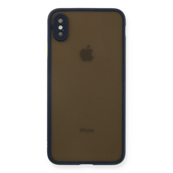 Mey İthalat®   iPhone XS Max Kılıf Montreal Silikon Kapak - Lacivert