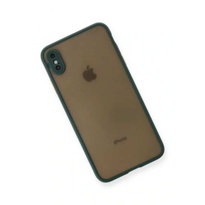 Mey İthalat®   iPhone XS Max Kılıf Montreal Silikon Kapak - Yeşil