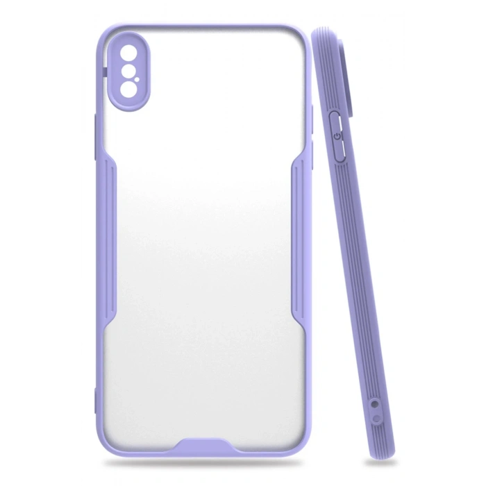 Mey İthalat®   iPhone XS Max Kılıf Platin Silikon - Lila