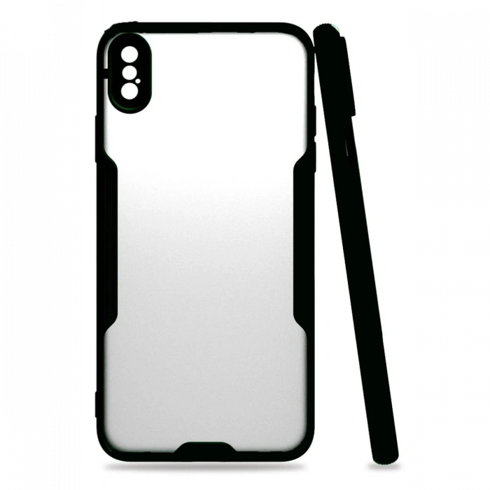 Mey İthalat®   iPhone XS Max Kılıf Platin Silikon - Siyah