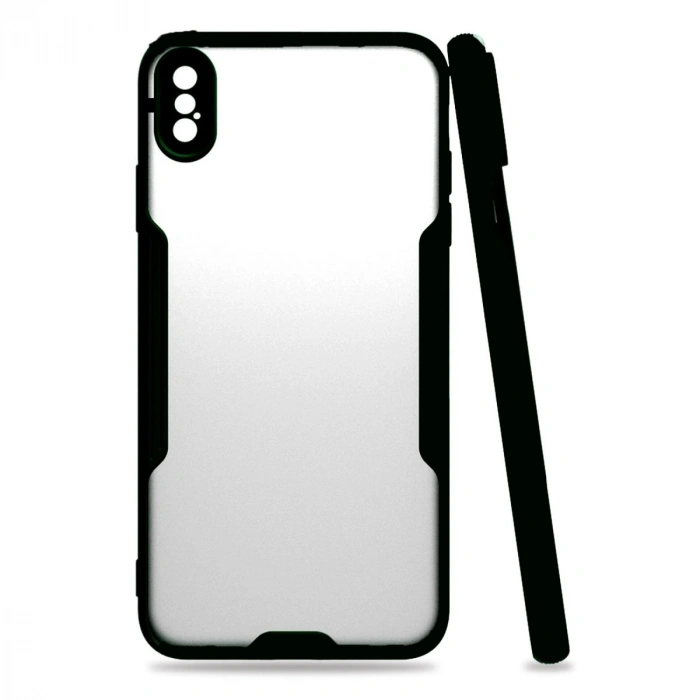 Mey İthalat®   iPhone XS Max Kılıf Platin Silikon - Siyah