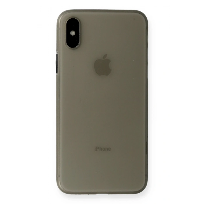 Mey İthalat®   iPhone XS Max Kılıf PP Ultra İnce Kapak - Gri