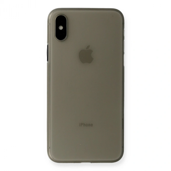 Mey İthalat®   iPhone XS Max Kılıf PP Ultra İnce Kapak - Gri