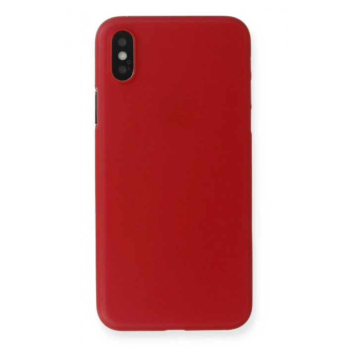 Mey İthalat®   iPhone XS Max Kılıf PP Ultra İnce Kapak - Kırmızı