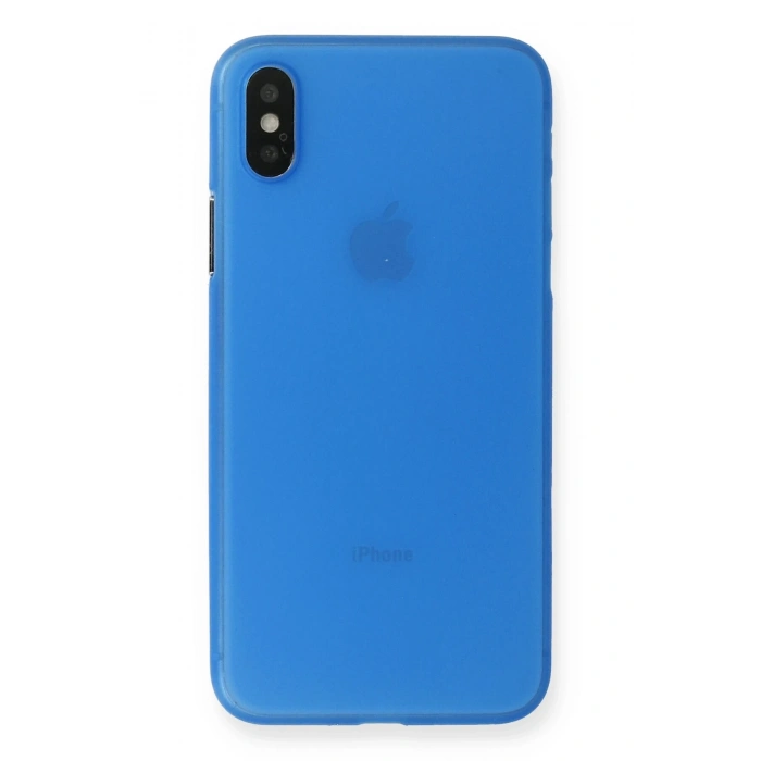 Mey İthalat®   iPhone XS Max Kılıf PP Ultra İnce Kapak - Mavi