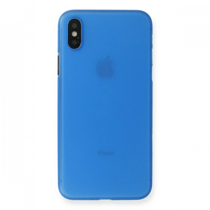 Mey İthalat®   iPhone XS Max Kılıf PP Ultra İnce Kapak - Mavi