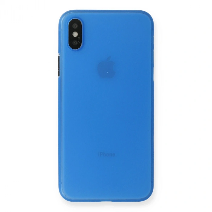 Mey İthalat®   iPhone XS Max Kılıf PP Ultra İnce Kapak - Mavi