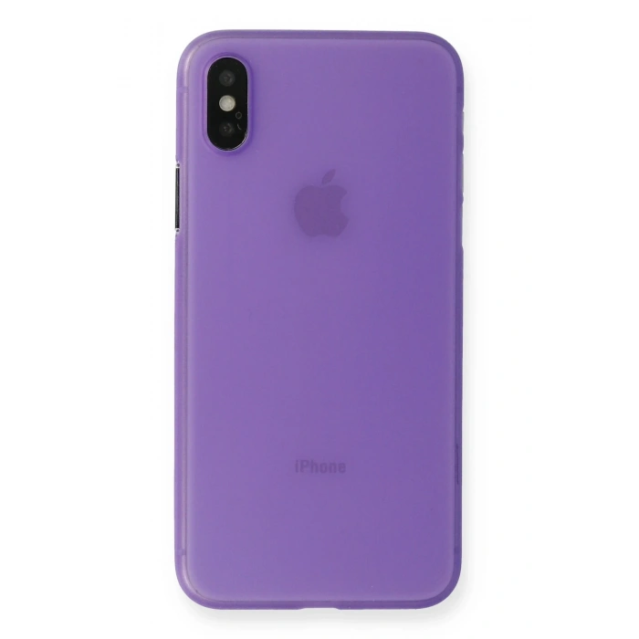 Mey İthalat®   iPhone XS Max Kılıf PP Ultra İnce Kapak - Mor