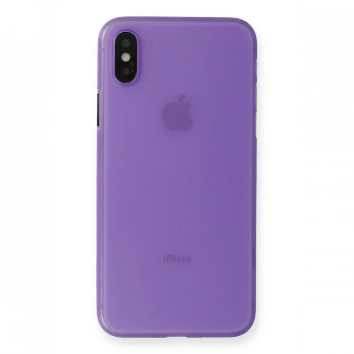 Mey İthalat®   iPhone XS Max Kılıf PP Ultra İnce Kapak - Mor