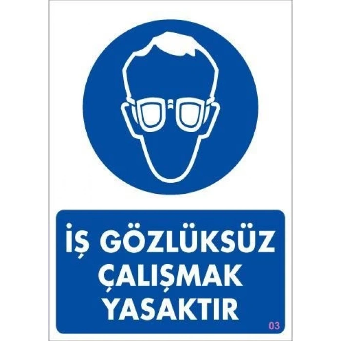 Mey İthalat® İş Koruyucu Takınız Uyarı Levhası 25x35 KOD:3