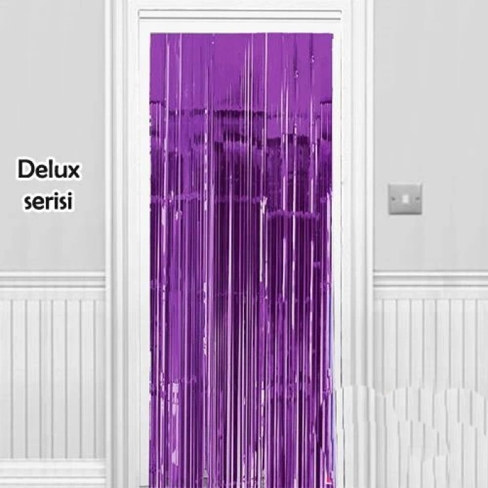 Mey İthalat® Işıltılı Duvar ve Kapı Perdesi Mor Renk 90x200 cm