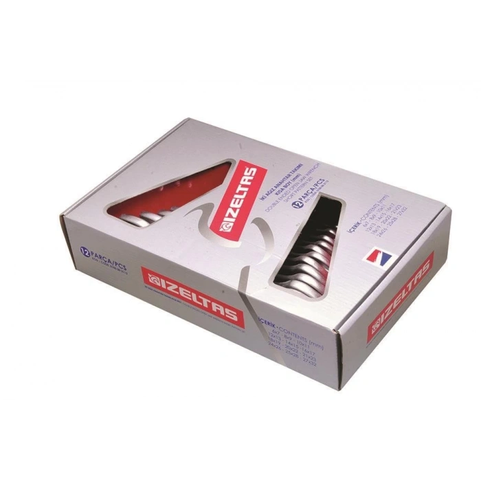 Mey İthalat® İzeltaş 0100 İki Ağız Anahtar Takımı Kısa Boy 8 Parça