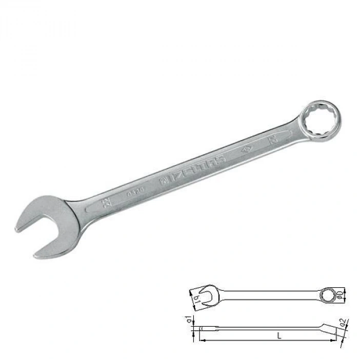 Mey İthalat® İzeltaş 0320 Kombine Anahtar 12 mm Kısa Boy