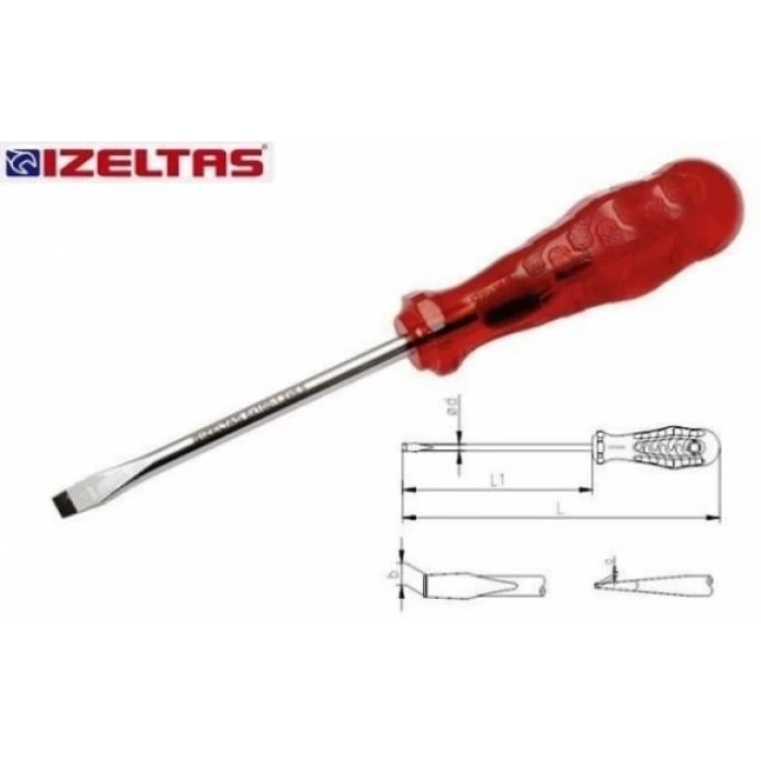 Mey İthalat® İzeltaş Kraft Düz Tornavida 4x80