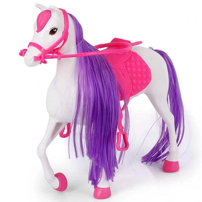 Mey İthalat® Jasmine Atlı Bebek Beyaz-Pembe