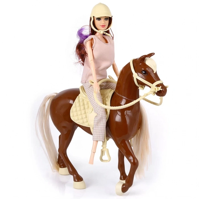 Mey İthalat® Jasmine Atlı Bebek Kahve-Bej