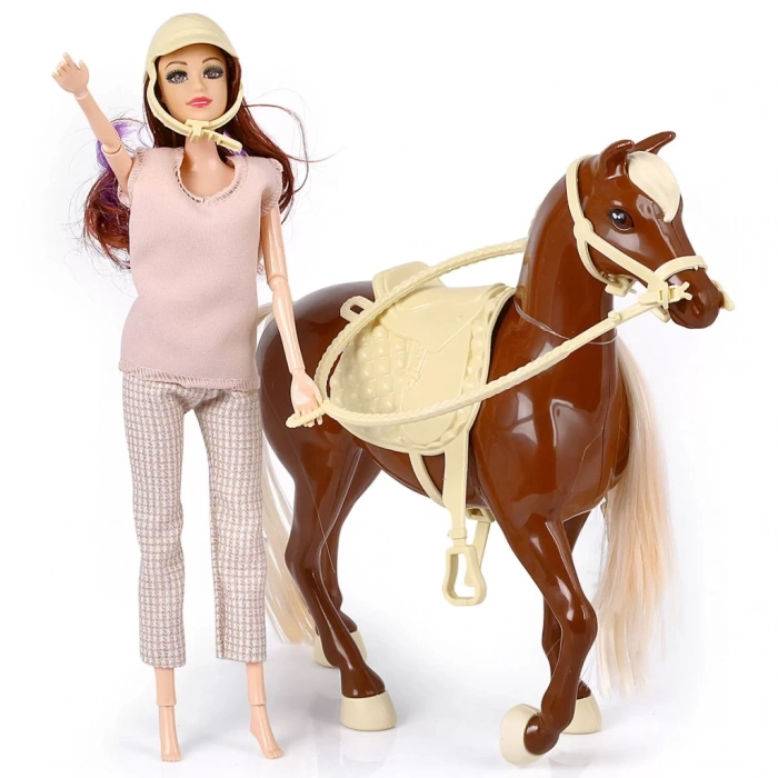 Mey İthalat® Jasmine Atlı Bebek Kahve-Bej
