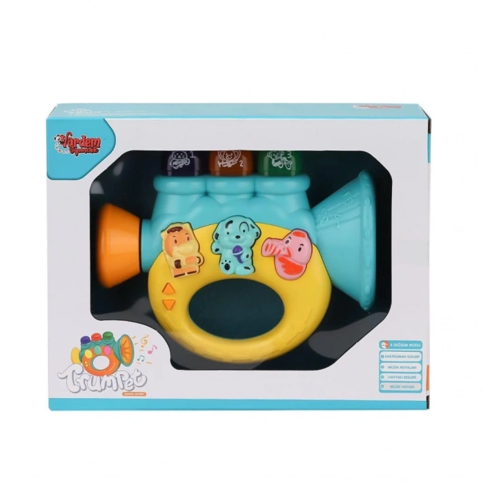 Mey İthalat® JLG-855-37A Işıklı ve Müzikli Trompet Bebek Pianosu -Vardem Oyuncak