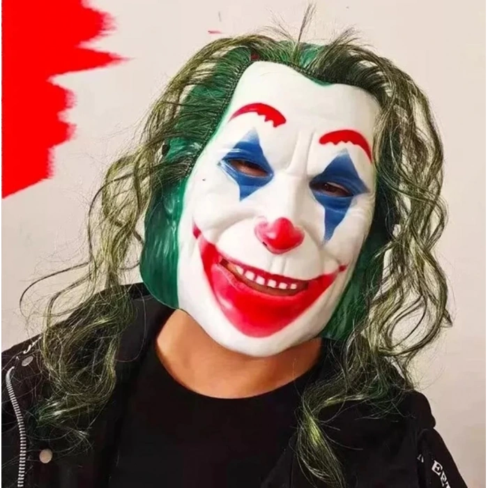 Mey İthalat® Joaquin Phoenix Joker Maskesi Yeşil Saçlı