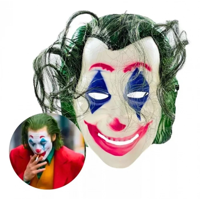 Mey İthalat® Joaquin Phoenix Joker Maskesi Yeşil Saçlı