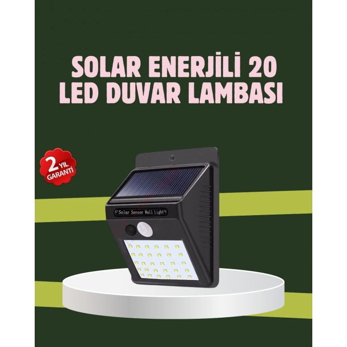 Mey İthalat® Kablo Gerektirmeyen Solar LED Bahçe ve Veranda Işığı