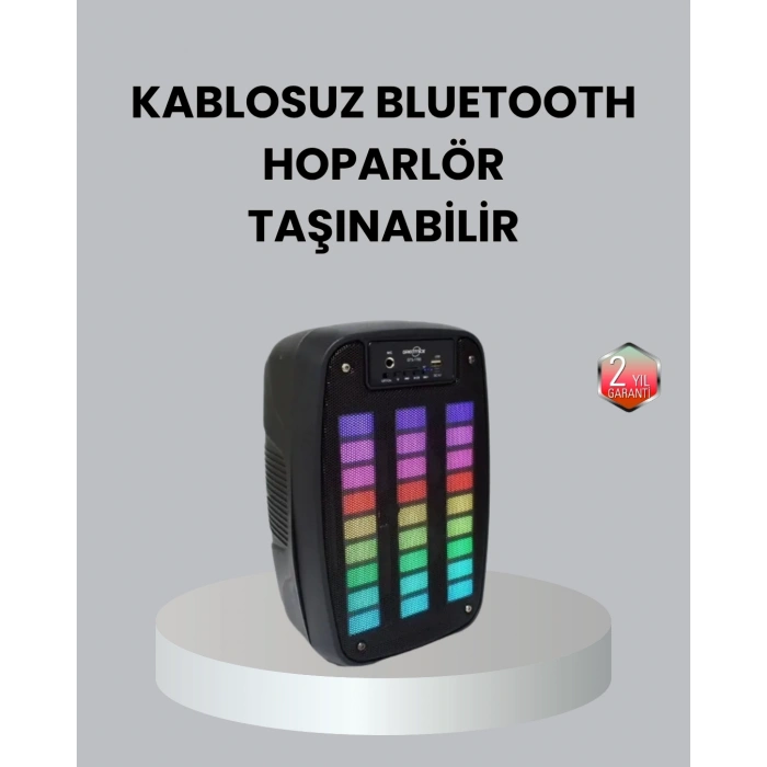 Mey İthalat® Kablosuz Bluetooth Müzik Cihazı – 2 Saat Batarya Süresi, Şık ve Taşınabilir