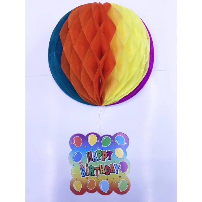 Mey İthalat® Kağıt Süs Happy Birthday Dekor 55 cm-0748