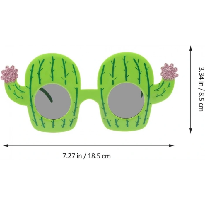 Mey İthalat® Kaktüs Temalı Hawaii Yaz Partisi Gözlüğü 8.5x18.5 cm