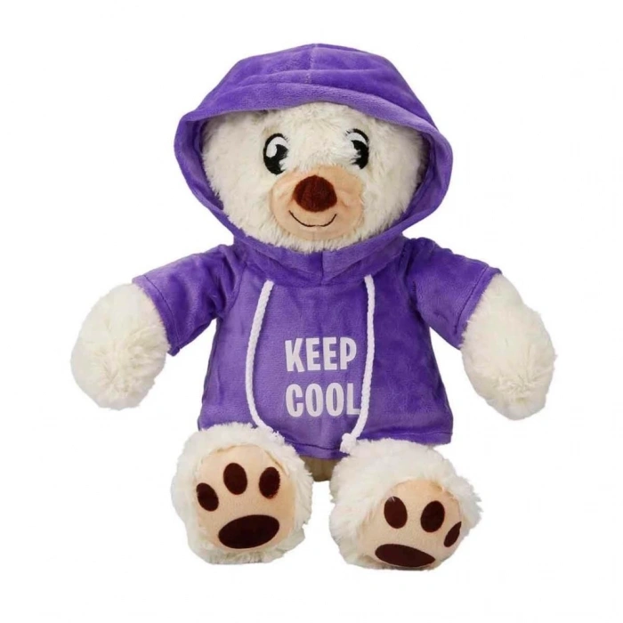 Mey İthalat® Kapşonlu Peluş Ayı 30 cm.