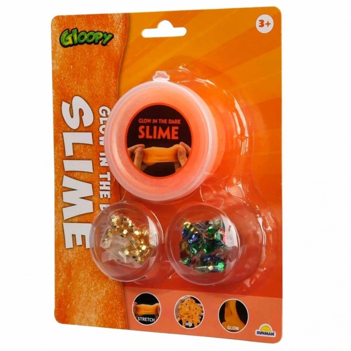 Mey İthalat® Karanlıkta Parlayan Turuncu Slime