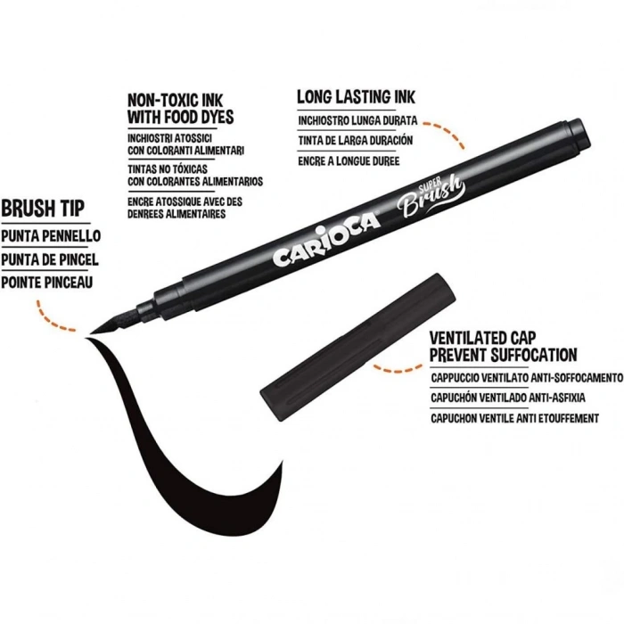 Mey İthalat® Keçeli Boya Süper Brush Fırça Uçlu 10lu 42937