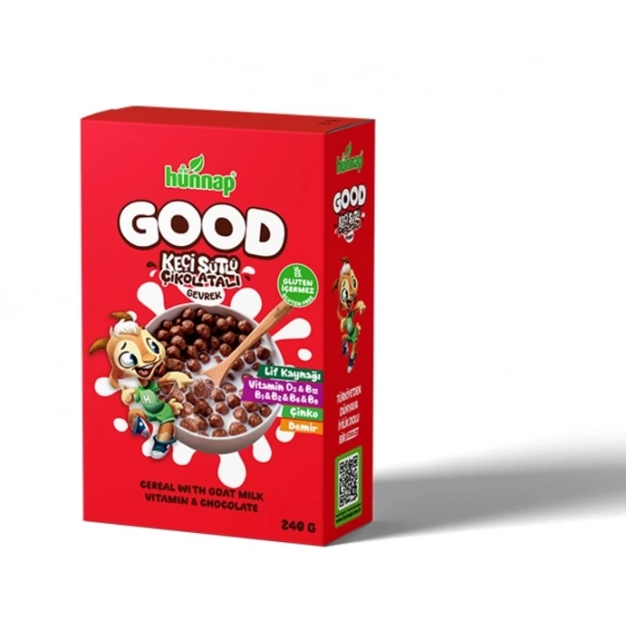 Mey İthalat®   Keçi Sütlü Çikolata ve Vitamin Tahıllı Glutensiz Gevrek 240 Gr