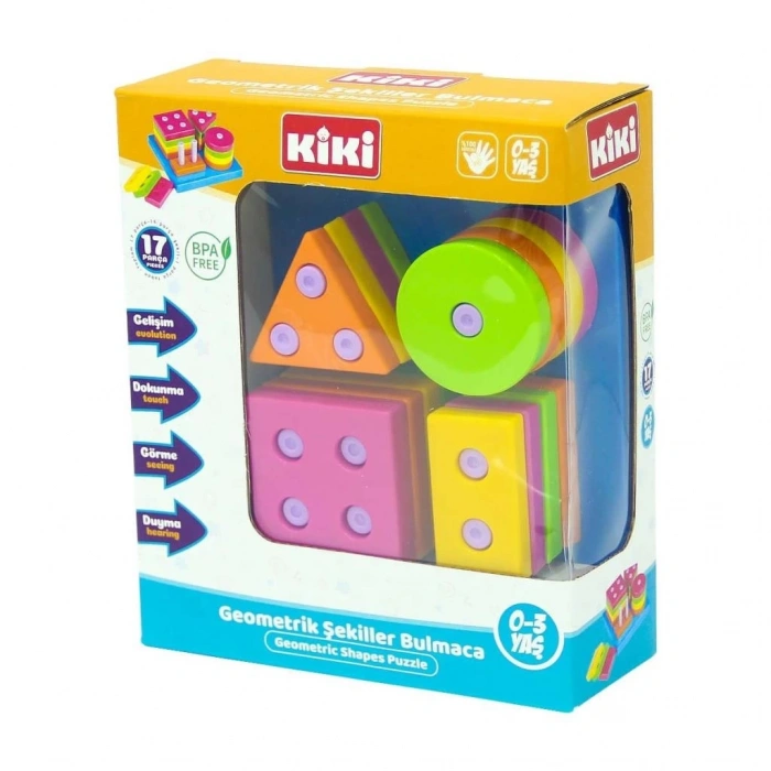 Mey İthalat® Kiki Geometrik Şekiller Bulmaca