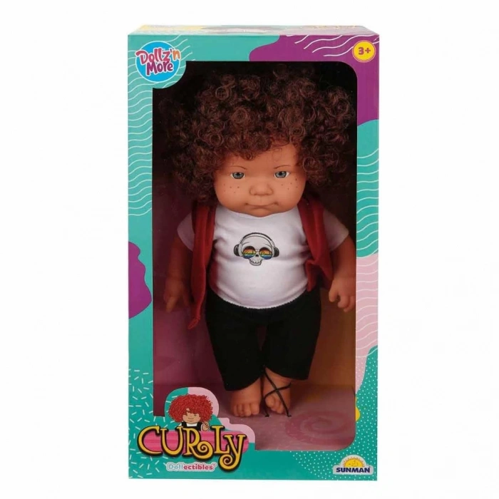 Mey İthalat® Kıvırcık Saçlı Curly Bebek 35 cm