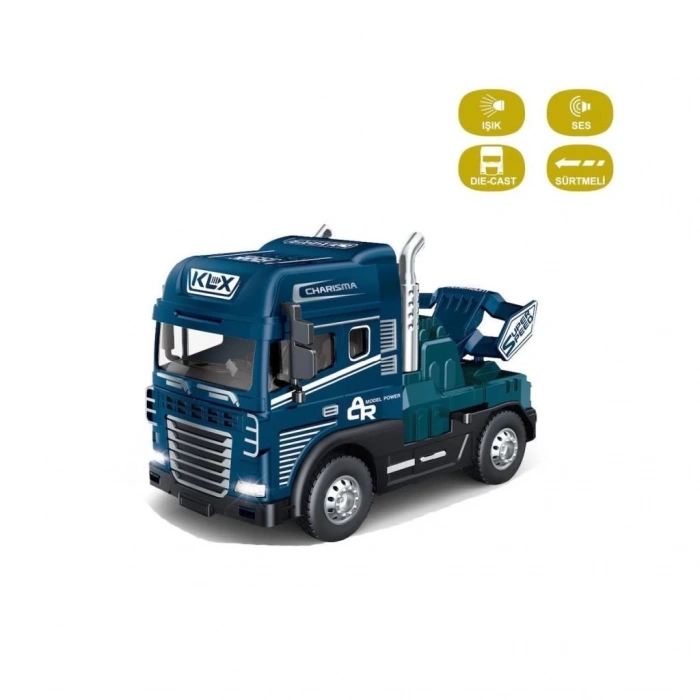 Mey İthalat® KLX800-247 Sürtmeli Işıklı Müzikli 1:24 Çekici (Tır Kafası)