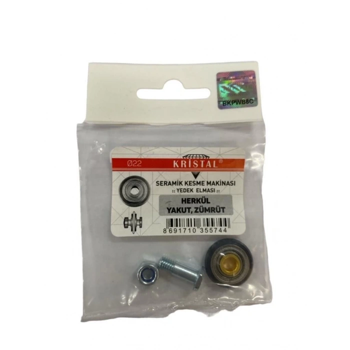 Mey İthalat® Kristal 35574 Herkül Yakut Zümrüt Yedek Seramik Elması