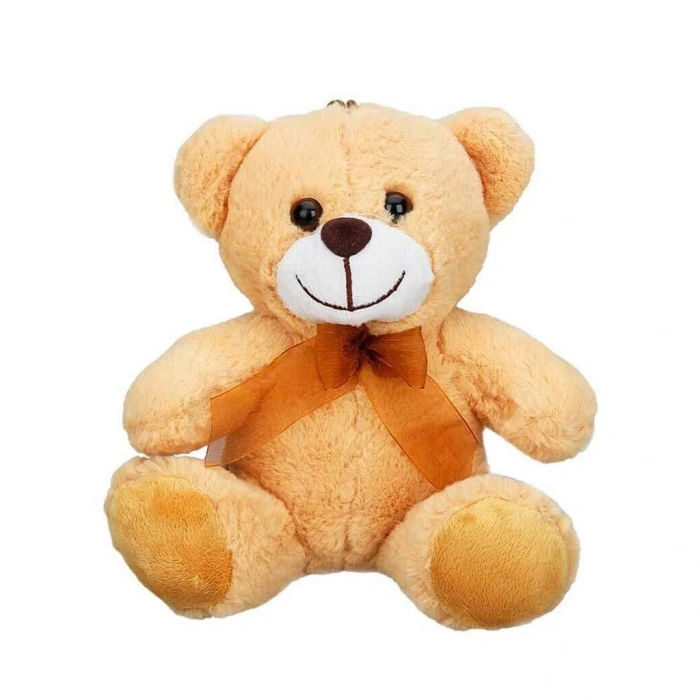 Mey İthalat®  Kurdeleli Peluş Ayı 21 cm
